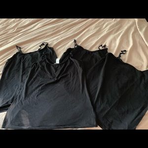 H and M Black Tanks